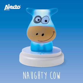 NAUGHTY COW Naughty cow led nachtlampje koe blauw